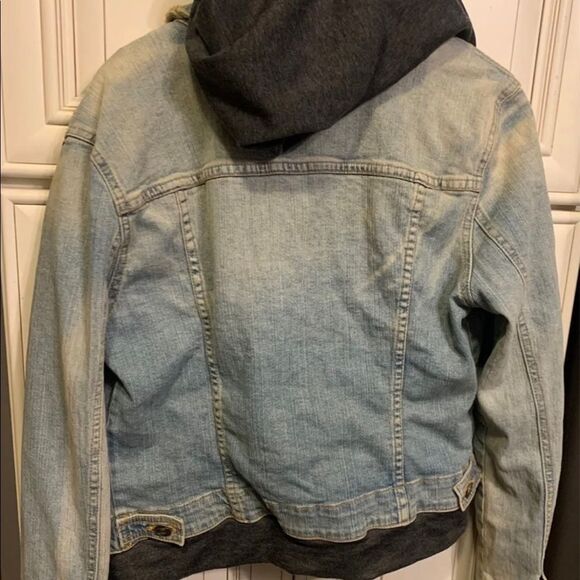 jet john eshaya denim double jacket hoodie M/L - Picture 3 of 9